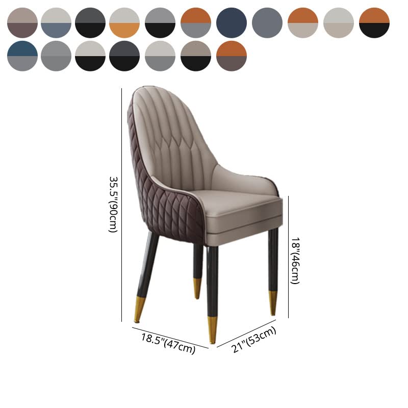 Orange-Black Upholstered Dining Chair P8039