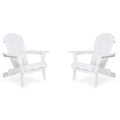 White Oversized Folding Adirondack Chair Set of 2 N431528