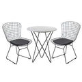 Black Metal Dining Chair with Cushion Set of 4 U21145