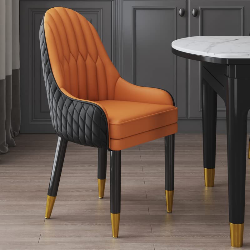 Orange-Black Upholstered Dining Chair P8039