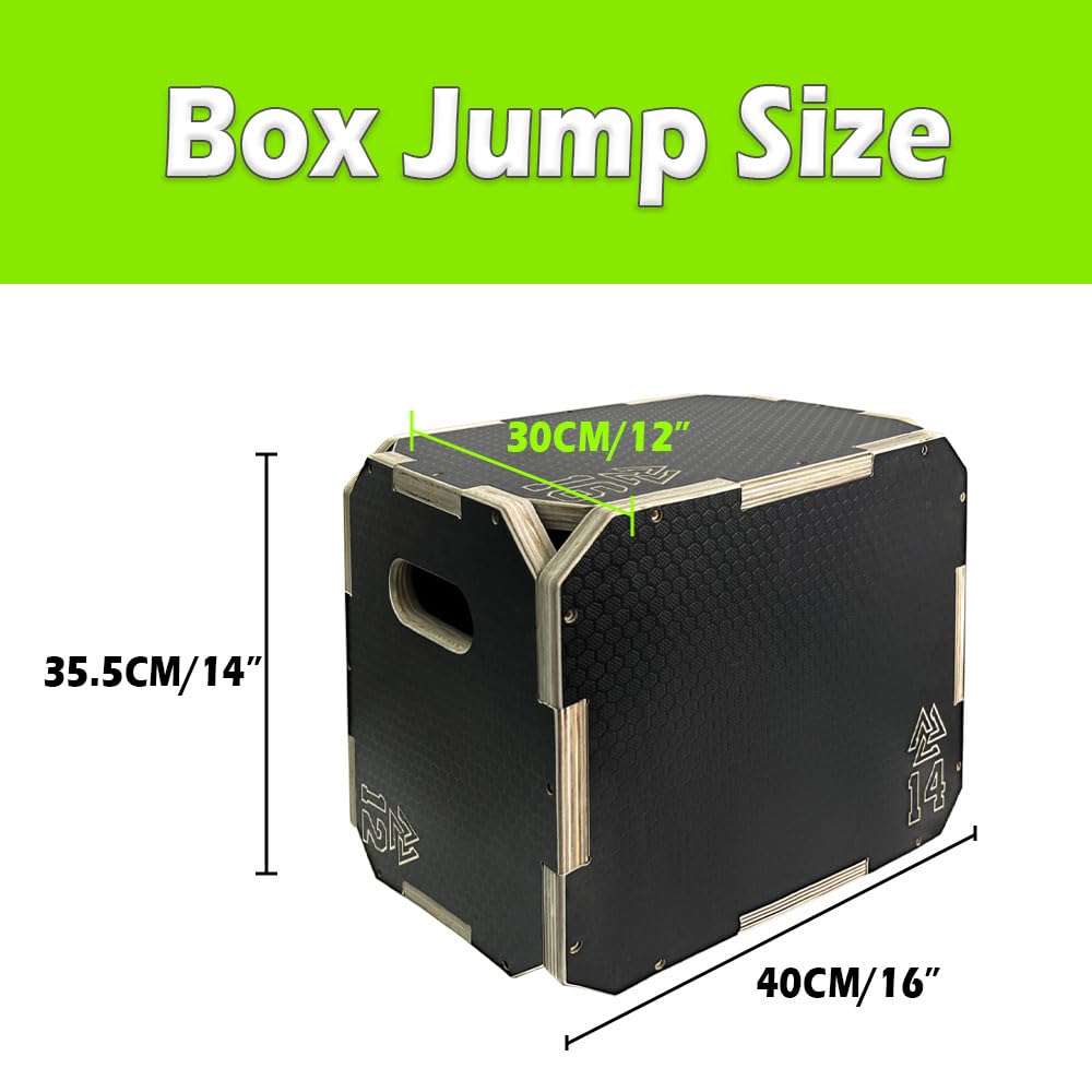 3 in 1 Non-Slip Wooden Plyometric Jump Box G84955