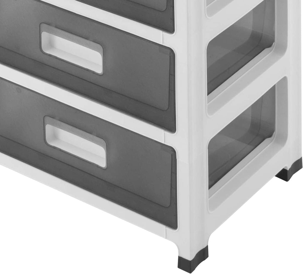 Clear Plastic 6-Tier Rolling Storage Drawer Tower L45404