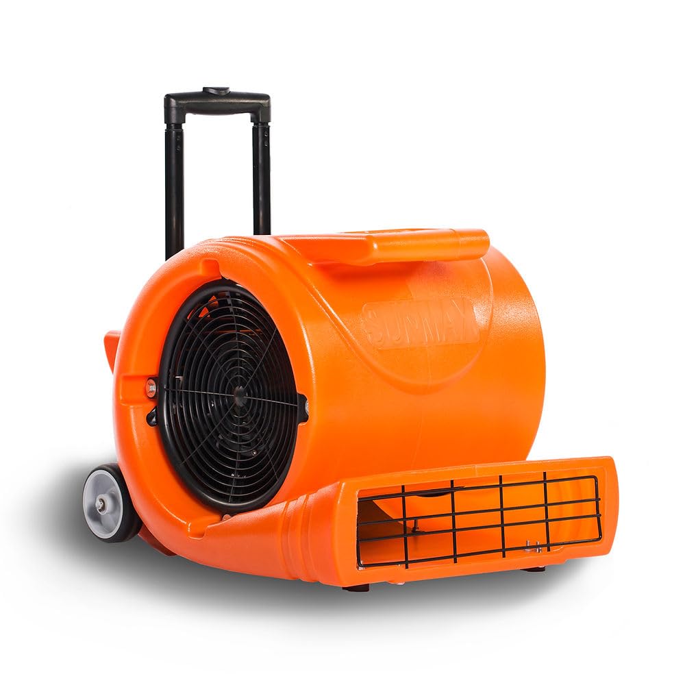 3-Speed 1.3HP 5000 CFM Air Mover Floor Dryer with Telescopic Handle H4190