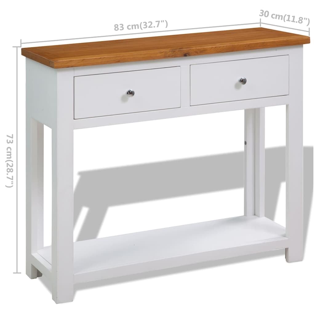 Solid Oak Wood Console Table K216