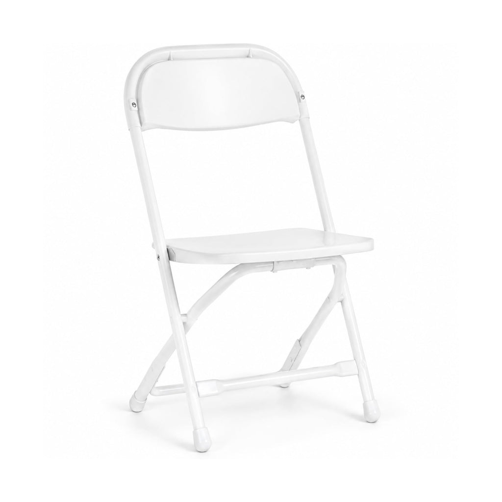 White Kids Plastic Folding Chair with Steel Frame Z2130