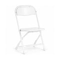 White Kids Plastic Folding Chair with Steel Frame Z2130
