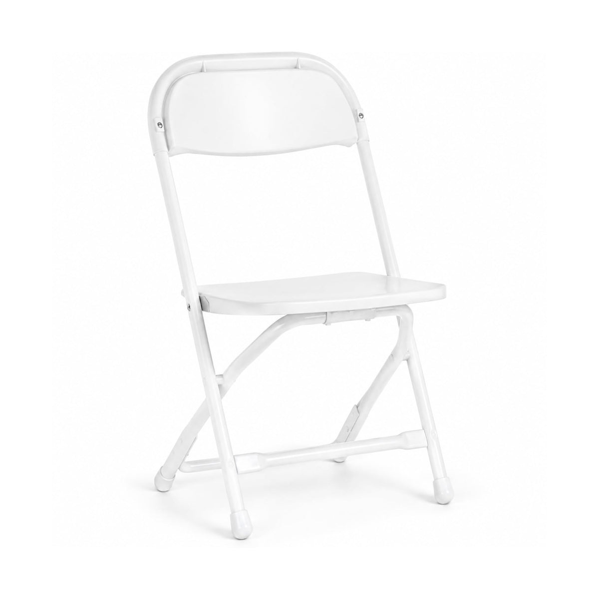 White Kids Plastic Folding Chair with Steel Frame Z2130