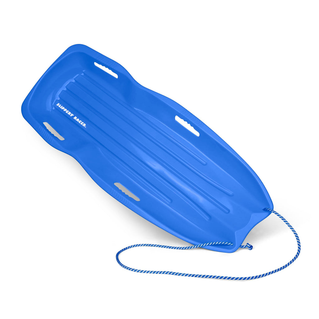Plastic Toboggan Snow Sled with Pull Rope and Handles T9764
