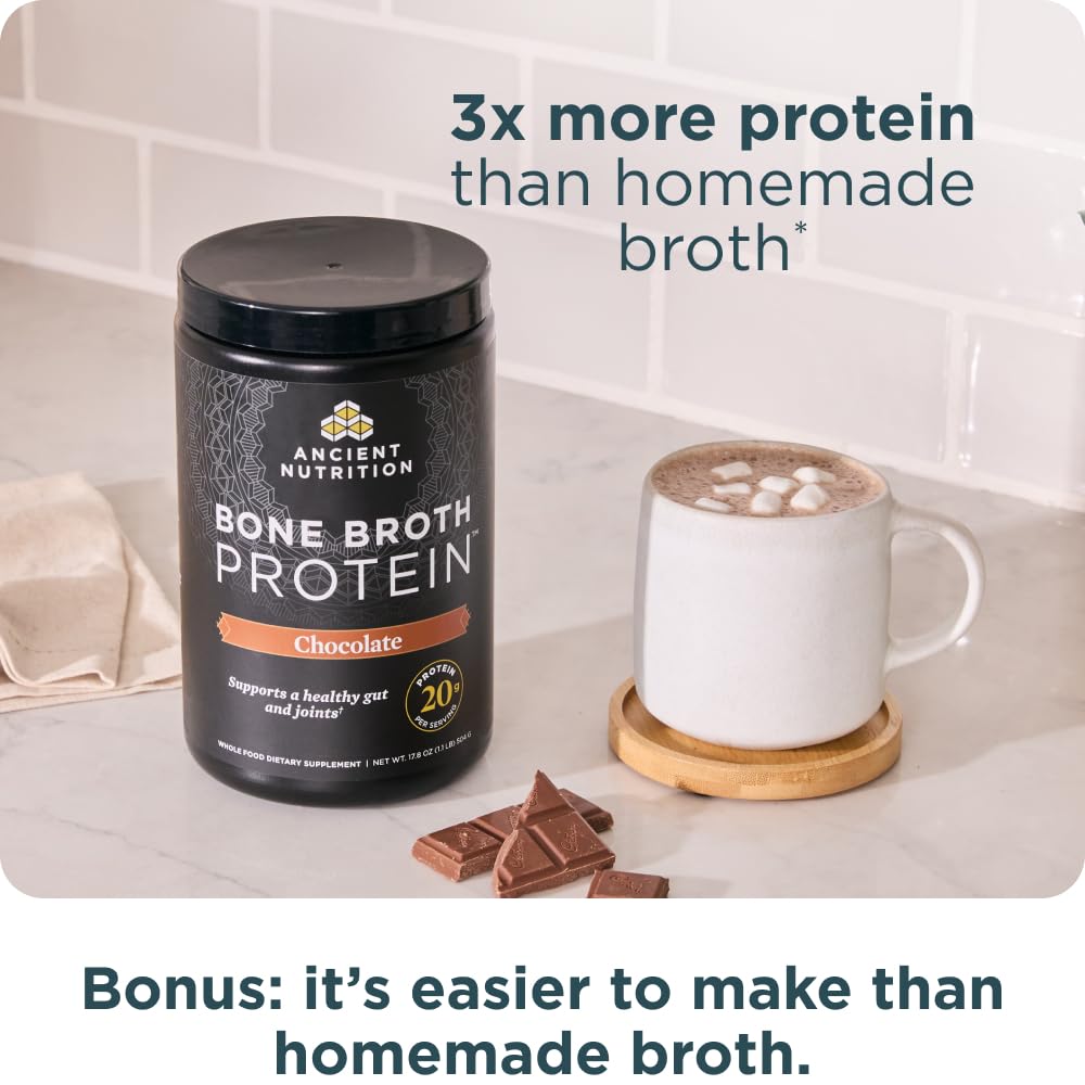 Grass Fed Bone Broth Protein Powder, Chocolate V579607