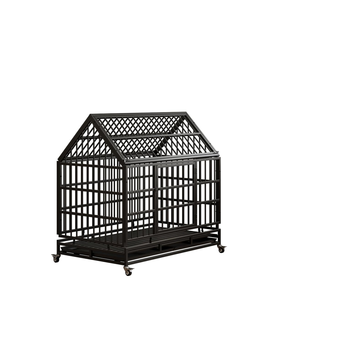 48 Inch Heavy Duty Dog Crate with Wheels U434