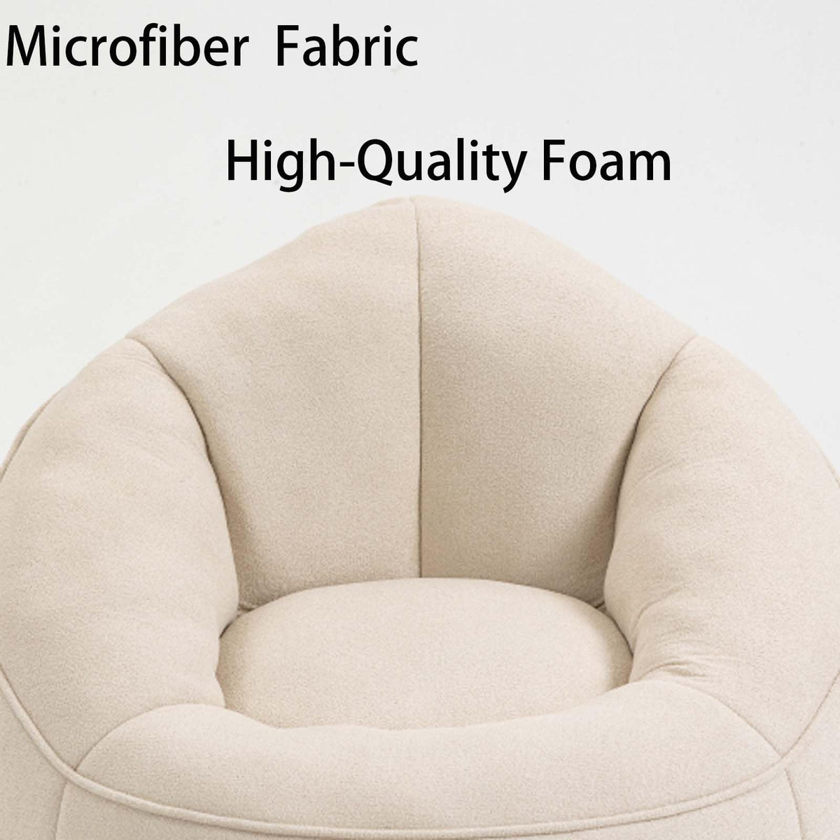 Yellow Memory Foam Bean Bag Chair with Footrest Z591