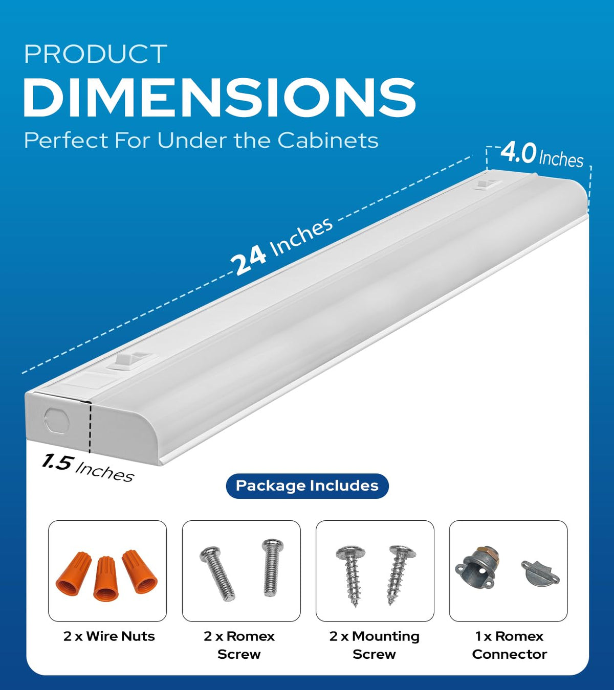 24" Hardwired Under Cabinet Lighting N976636