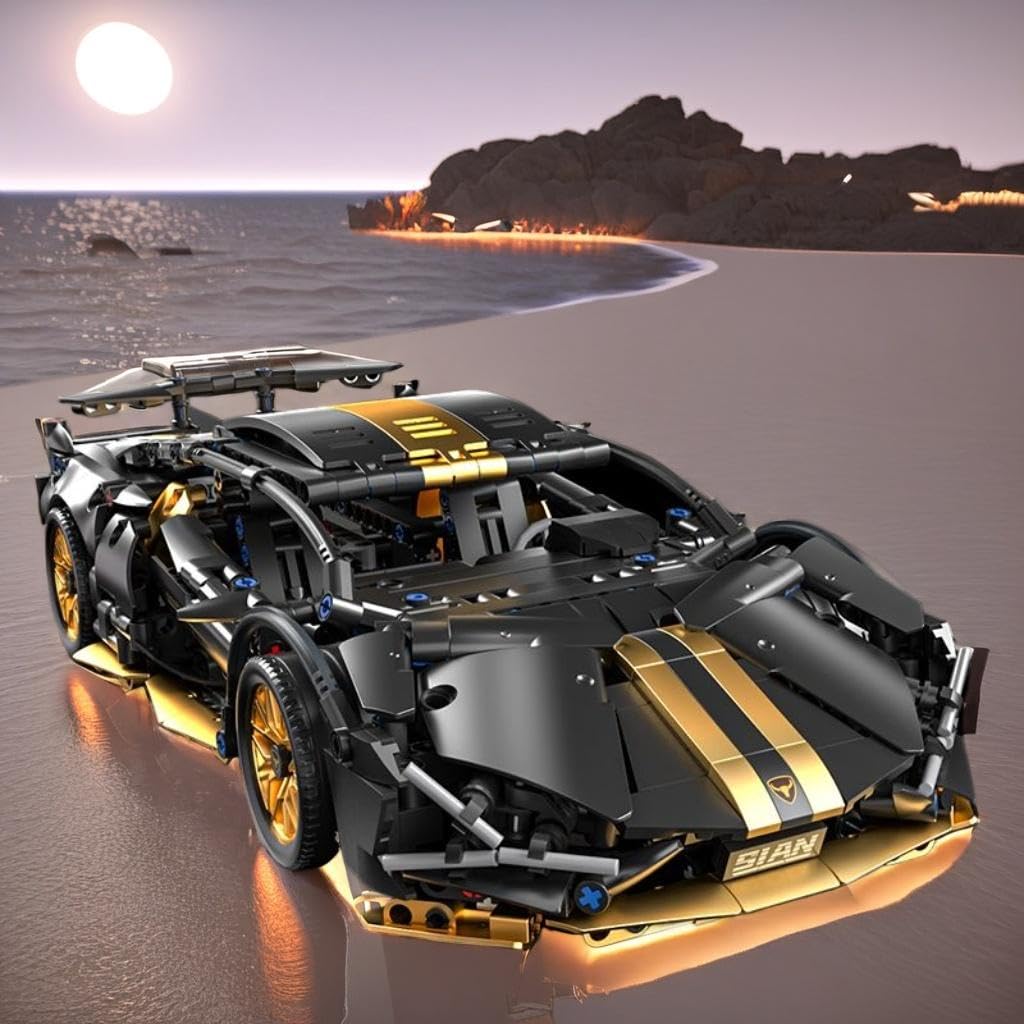 1:14 Building Block Car Set with LED M742996