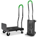 2-in-1 Convertible Hand Truck Dolly, 330LBS Capacity, Foldable Black & Dill Green J539