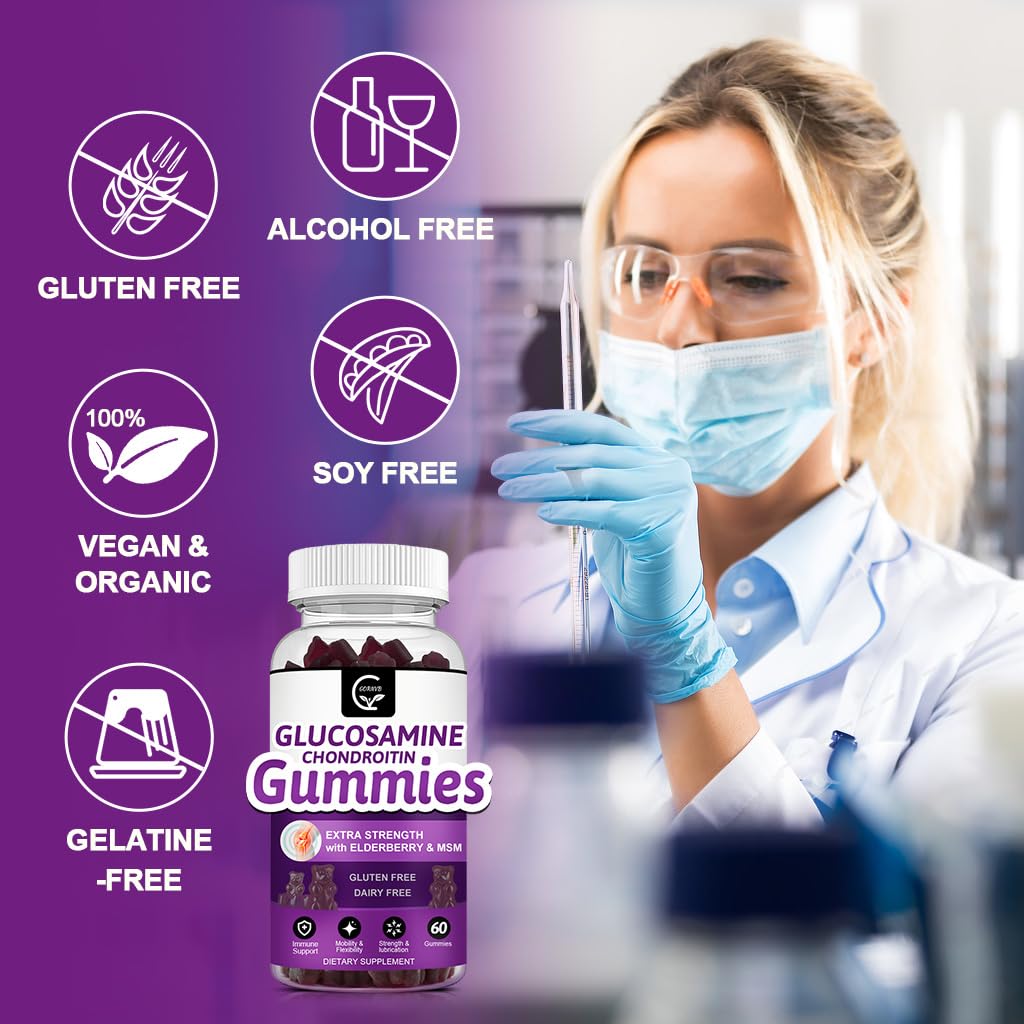 Glucosamine Chondroitin Gummies with MSM & Elderberry 2 Pack K52865