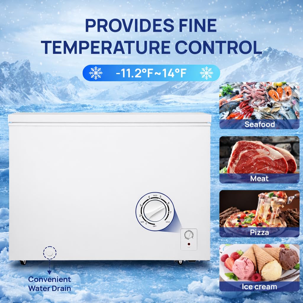20 Cu. Ft White Chest Freezer with 2 Removable Basket E321