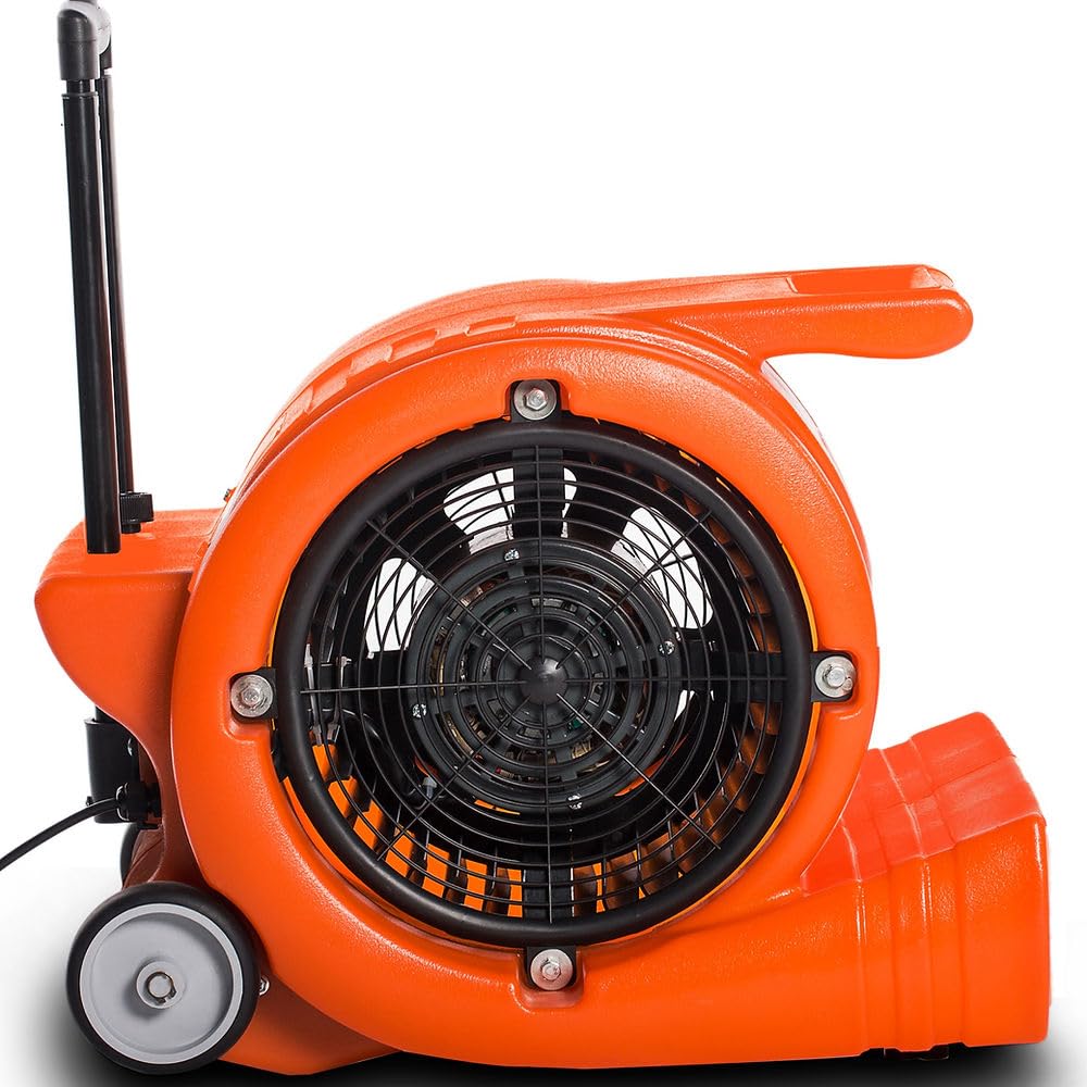3-Speed 1.3HP 5000 CFM Air Mover Floor Dryer with Telescopic Handle H4190