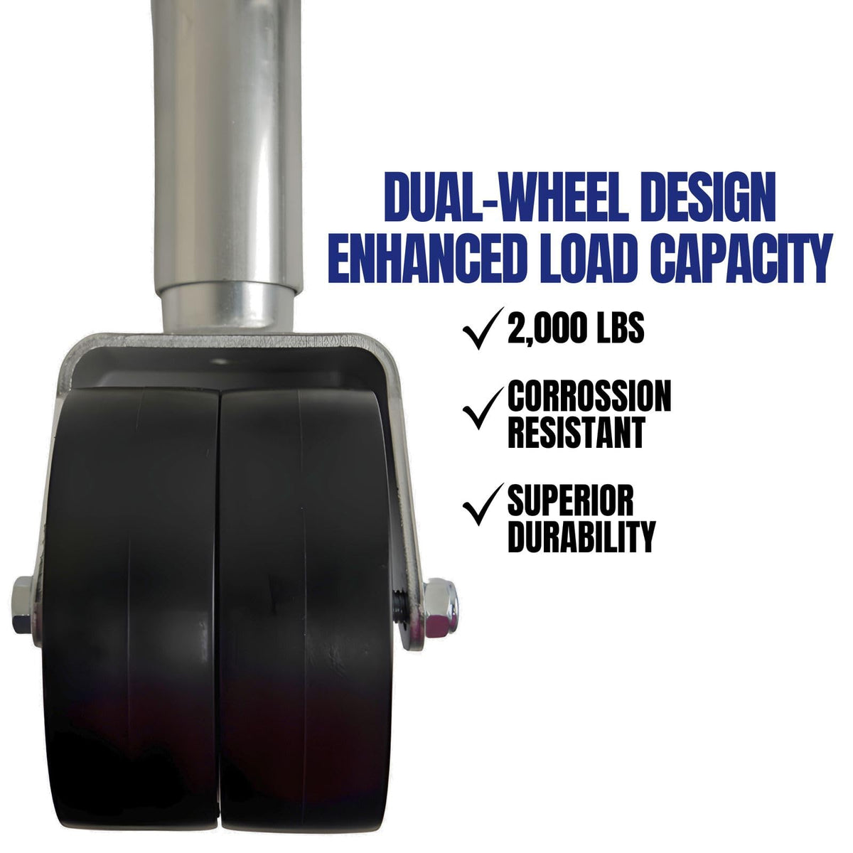2000lbs Trailer Jack with Double Wheel T491