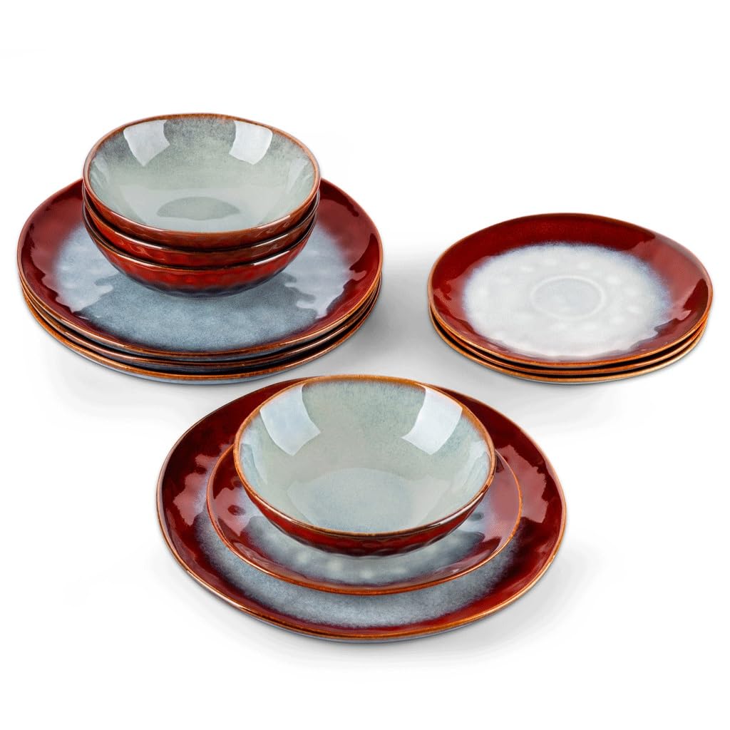 12-Piece Ceramic Stoneware Dinner Set E54749