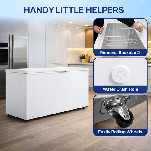 20 Cu. Ft White Chest Freezer with 2 Removable Basket E321