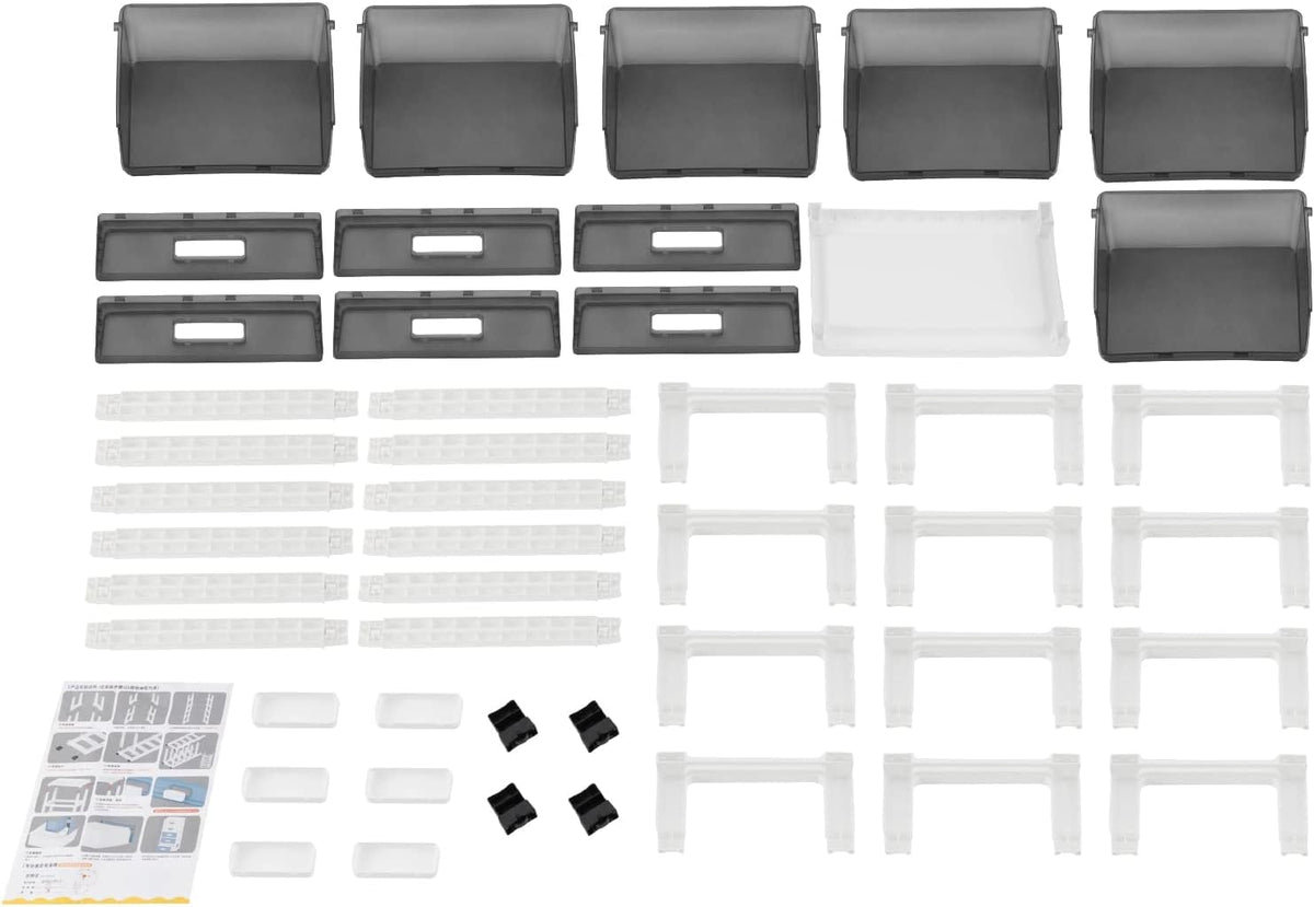 Clear Plastic 6-Tier Rolling Storage Drawer Tower L45404
