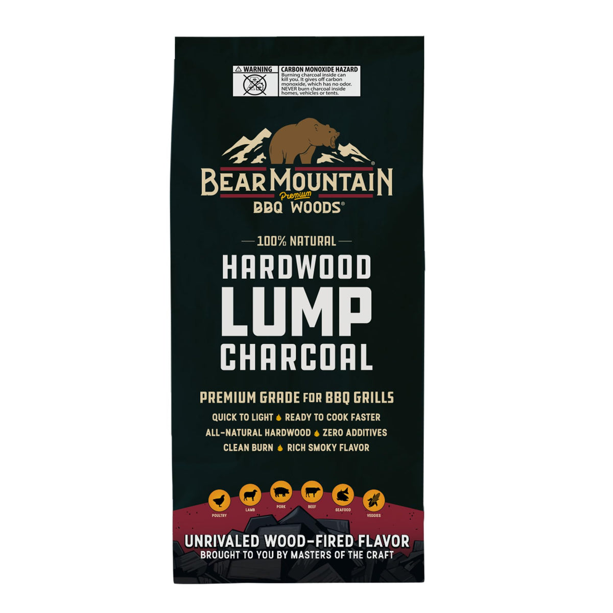 4 Pack Hardwood Lump Charcoal 16 Pounds V354
