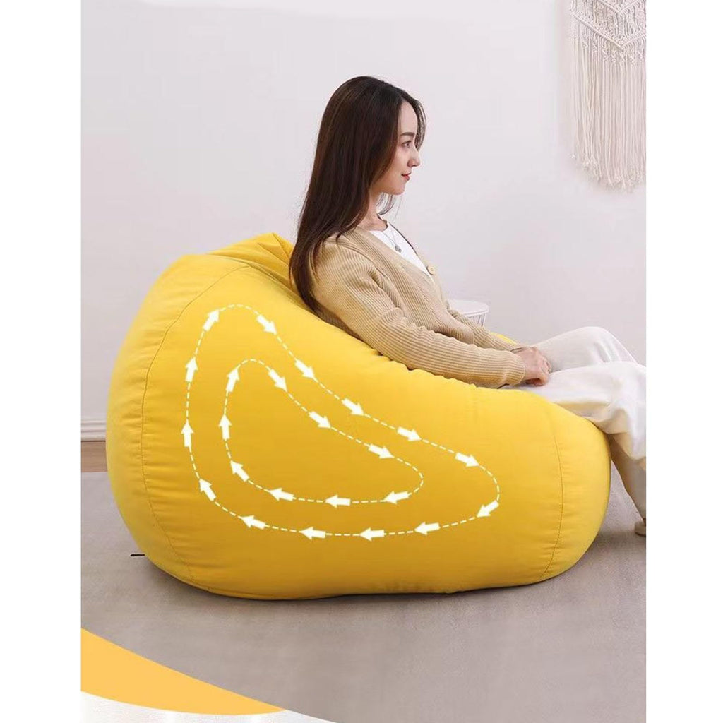 Yellow Large Bean Bag Chair Cover H772