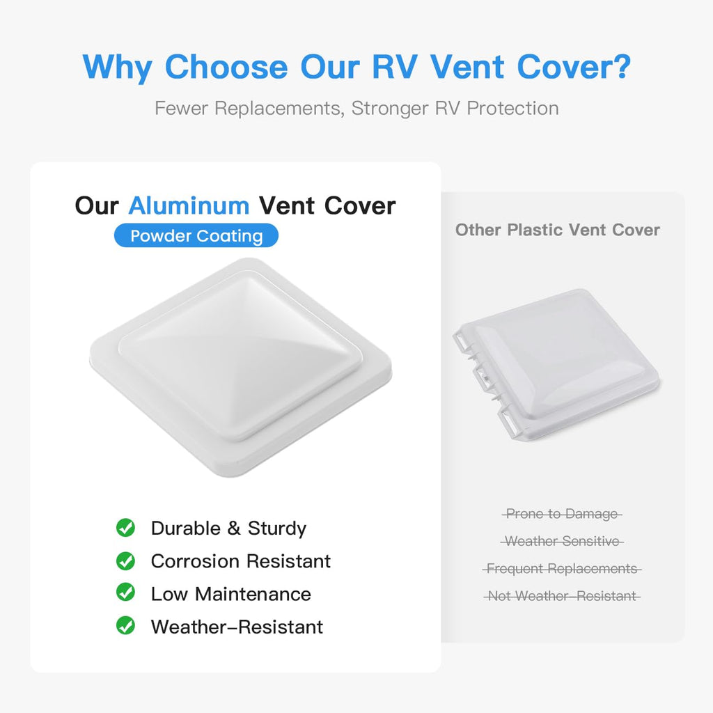 Aluminum RV Roof Vent Cover 14x14 In Y564