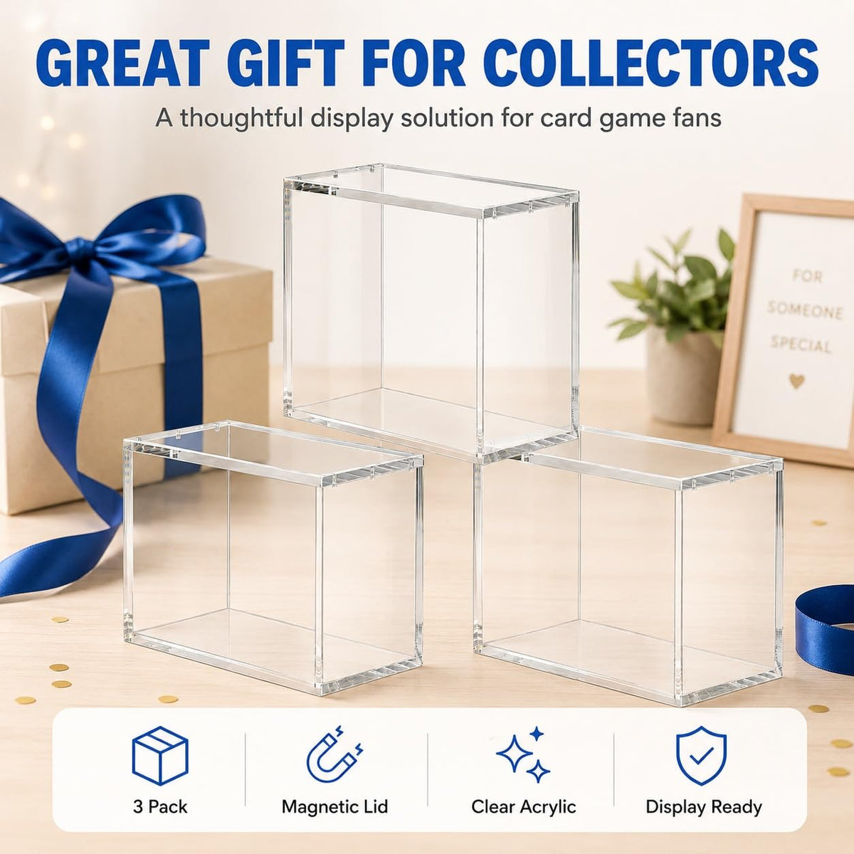 Clear Acrylic Trading Card Display Case Z4585