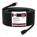 100 Ft Heavy Duty Outdoor Extension Cord, 12/3 SJTW Black 3-Prong U760