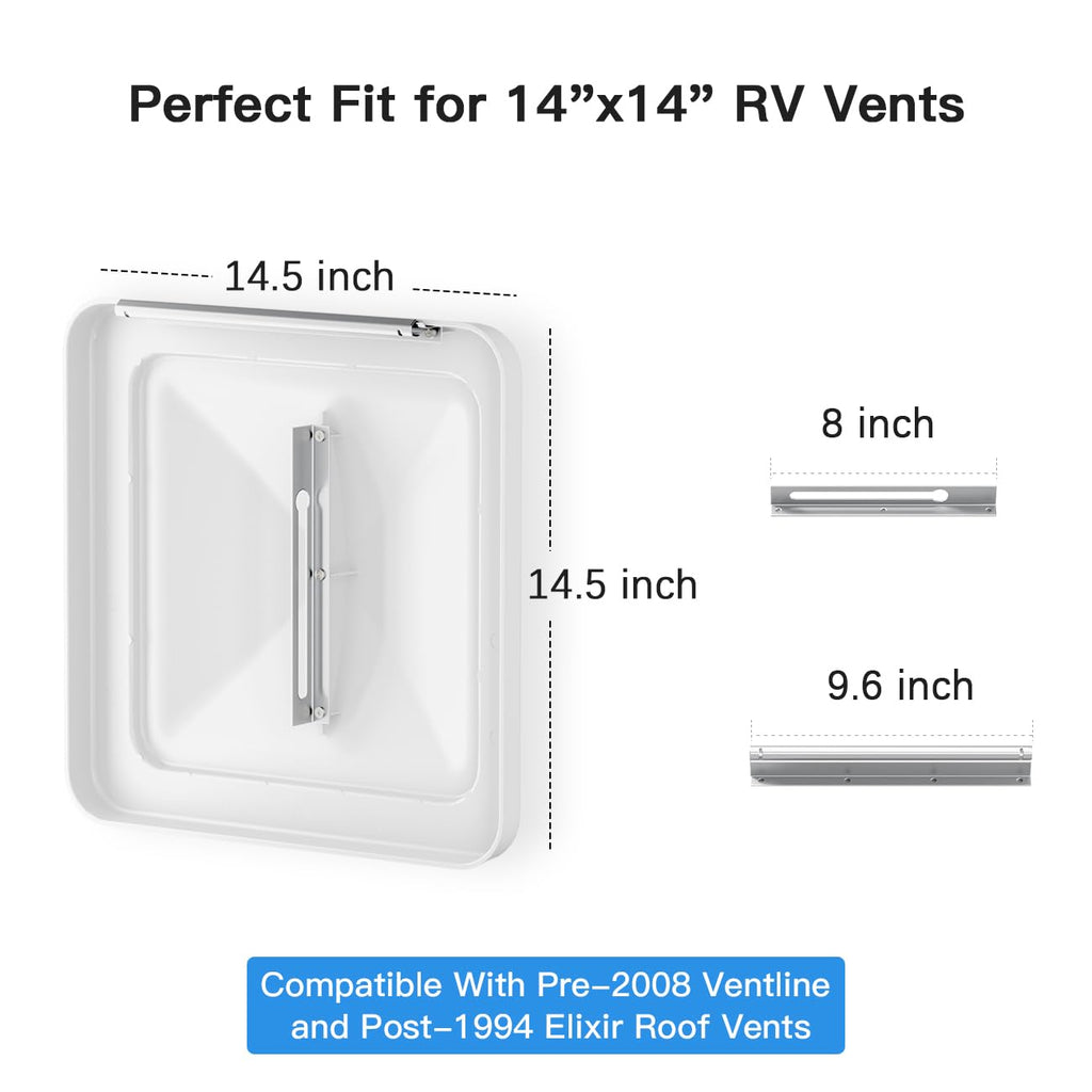 Aluminum RV Roof Vent Cover 14x14 In Y564