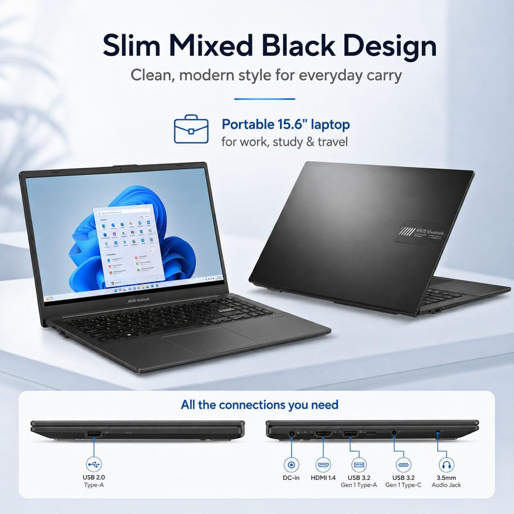 15.6" FHD Laptop AMD Ryzen 5 8GB RAM 512GB SSD D717348