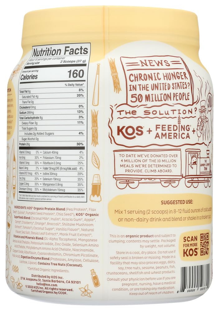 Organic Vanilla Plant Based Protein Powder I799396