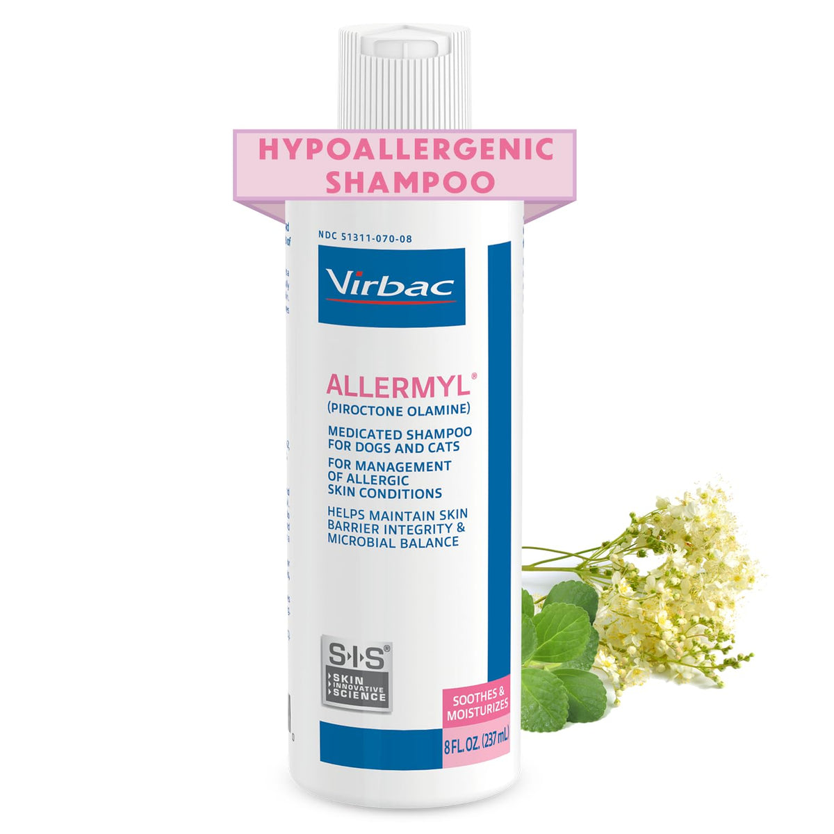 Medicated Hypoallergenic Soothing Moisturizing Pet Shampoo B402213