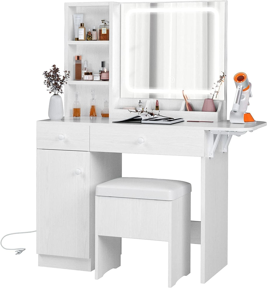 Vanity Desk with Charging Station N413