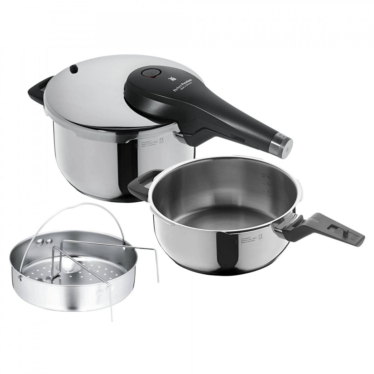 3-Piece Stainless Steel Pressure Cooker Set F595158