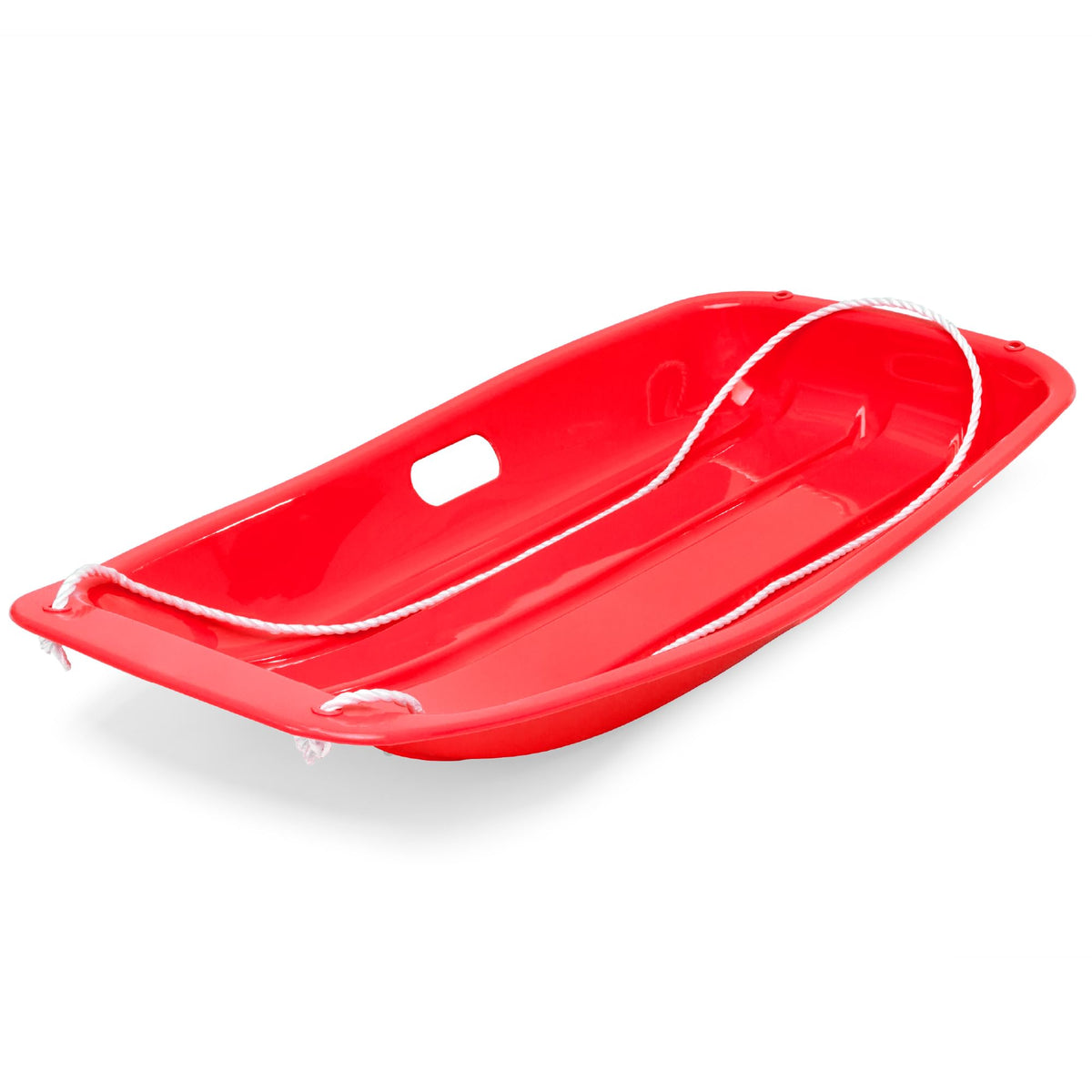 35in Kids Plastic Toboggan Snow Sled with Pull Rope Q789