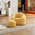 Yellow Memory Foam Bean Bag Chair with Footrest Z591