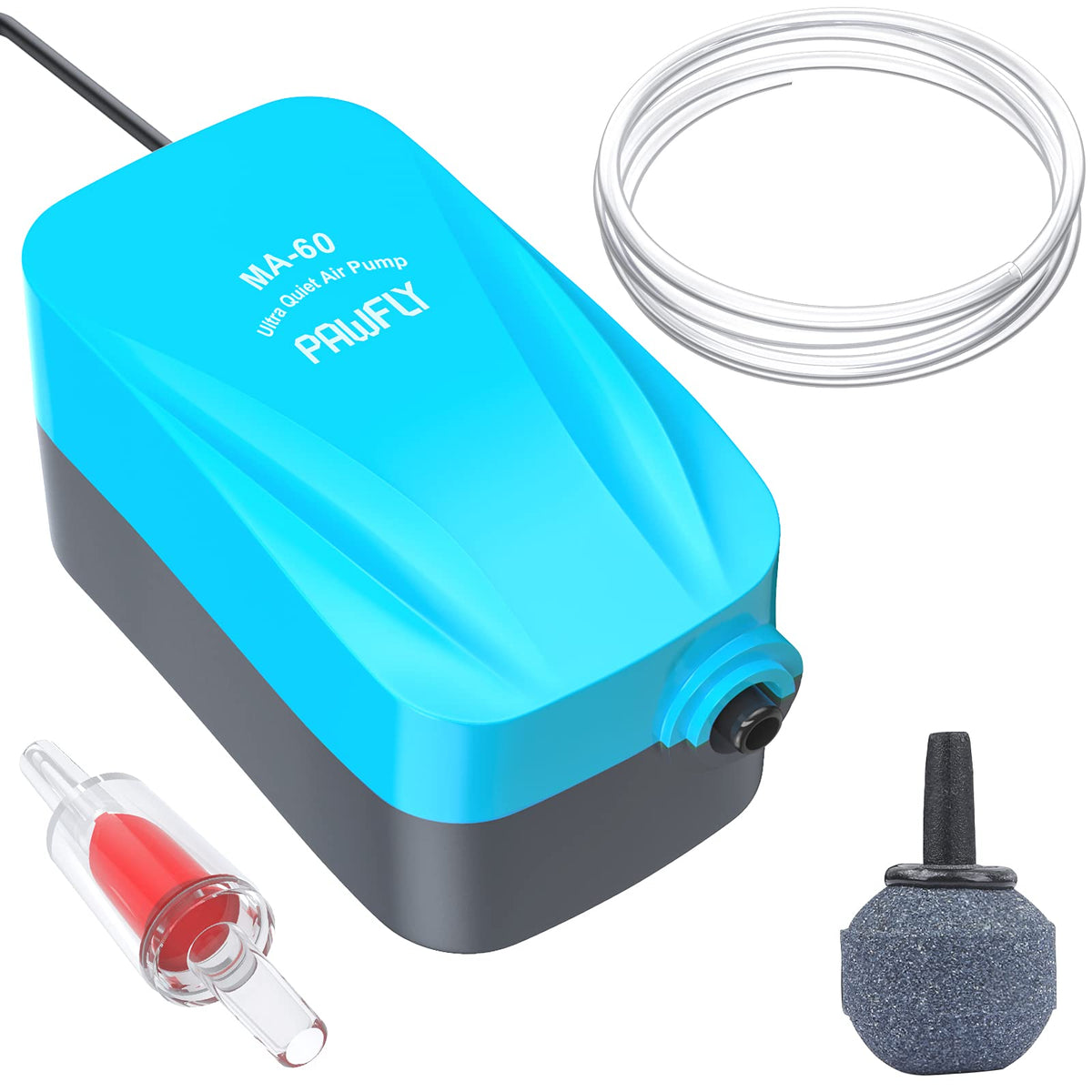 15-40 GPH Compact Quiet Aquarium Air Pump with Air Stone L156754