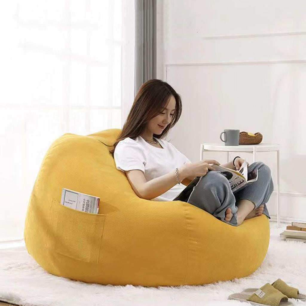 Yellow Large Bean Bag Chair Cover H772