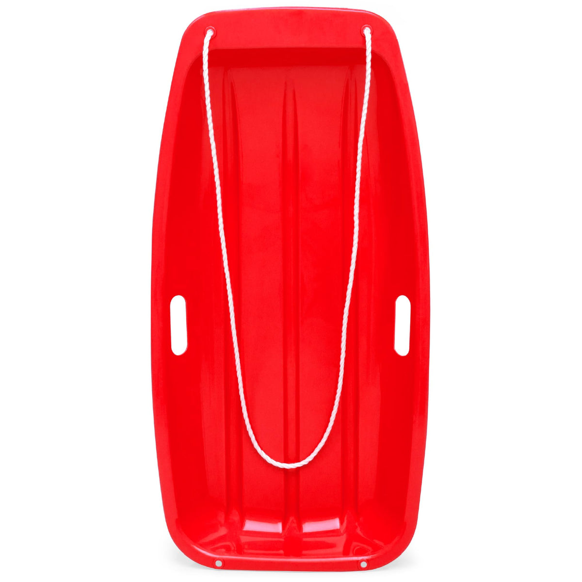 35in Kids Plastic Toboggan Snow Sled with Pull Rope Q789