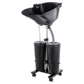Portable Shampoo Wash Bowl with 2 Water Tanks Black V34873