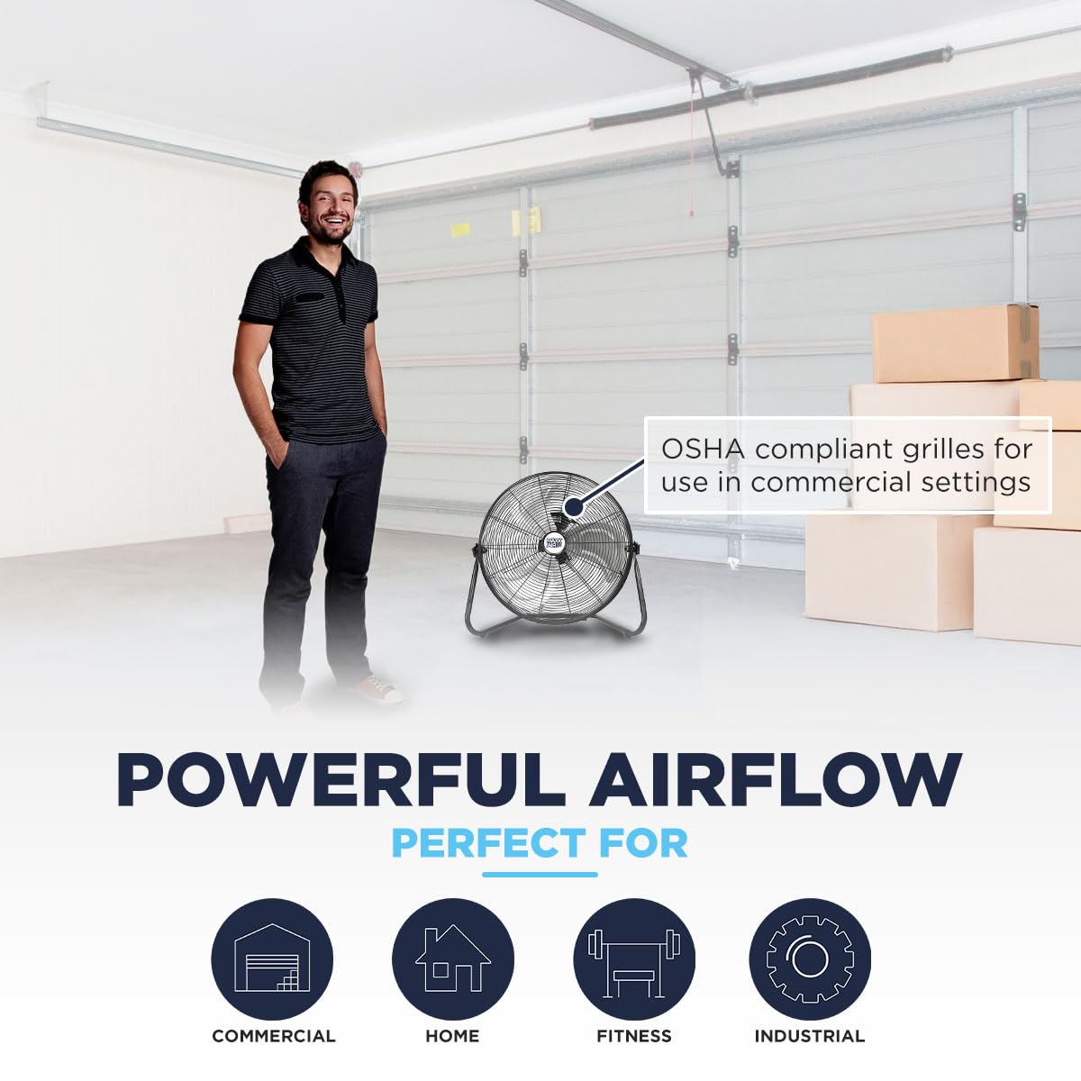 20 Inch 3-Speed High Velocity Wall Fan F248208