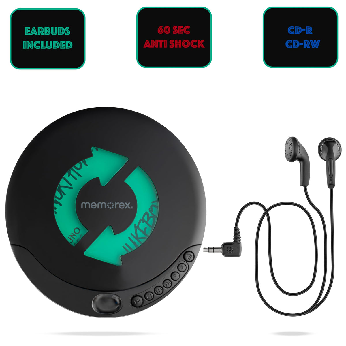 Portable CD Player with Anti-Shock Technology K93370