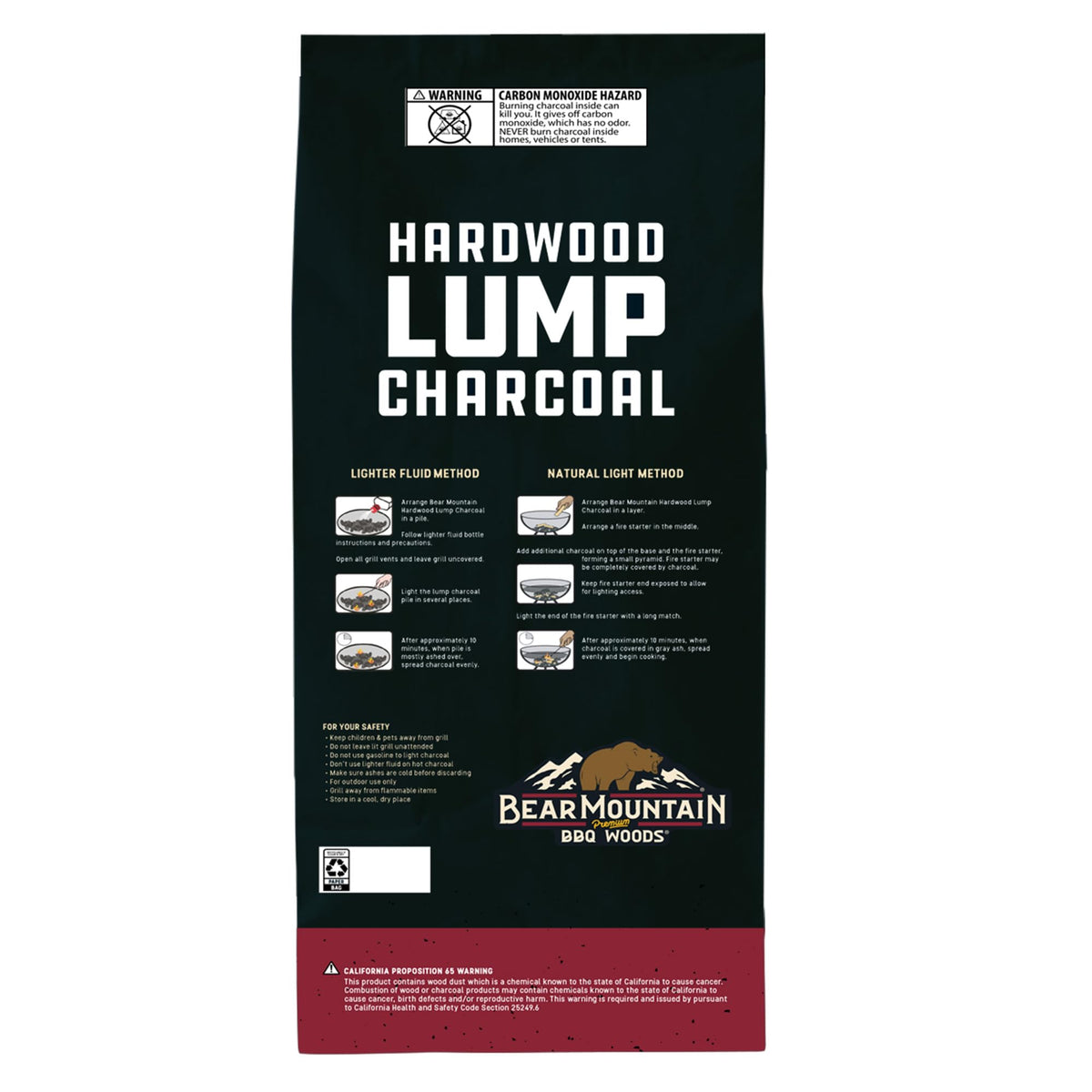4 Pack Hardwood Lump Charcoal 16 Pounds V354