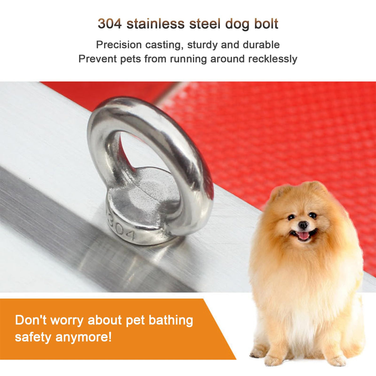 47" Stainless Steel Dog Grooming Tub with Stairs H4755