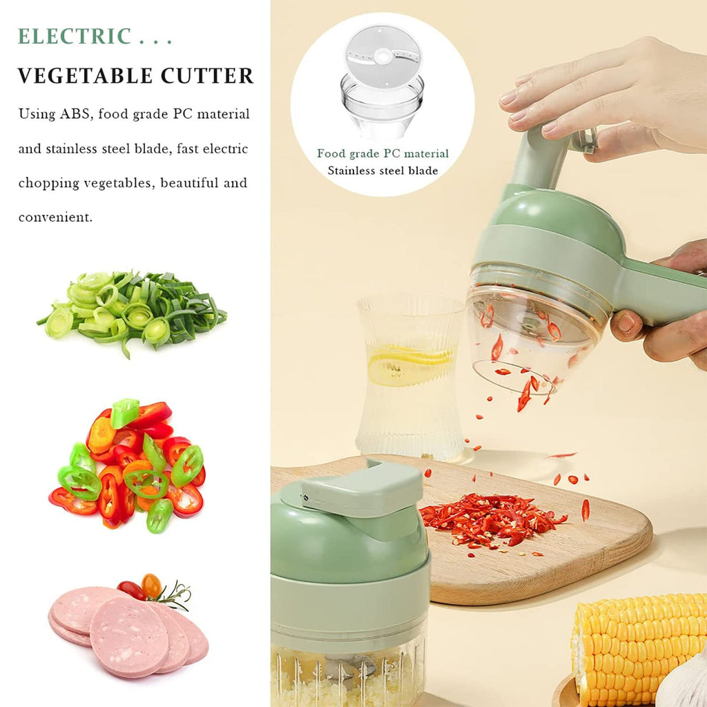 4 in 1 Handheld Electric Vegetable Cutter Set G996299