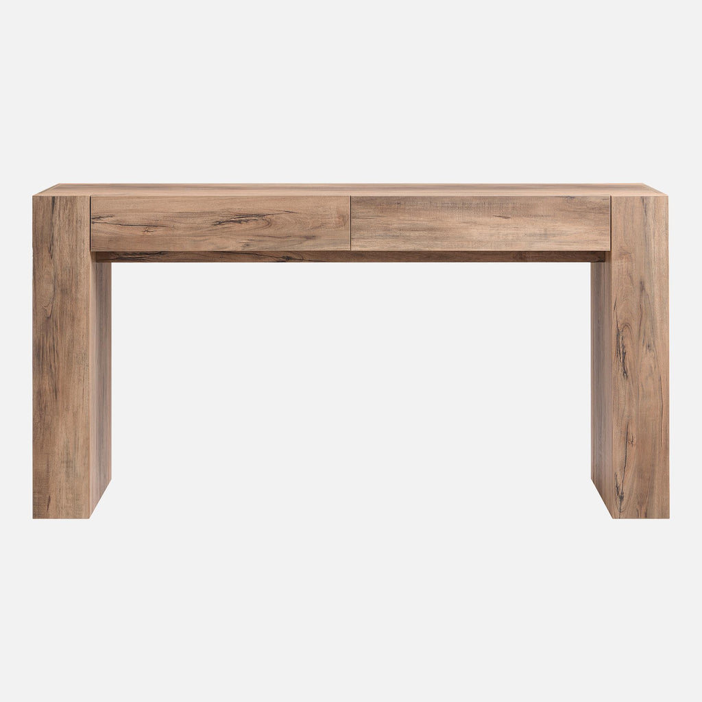 Rustic Oak Console Table with Drawers N153