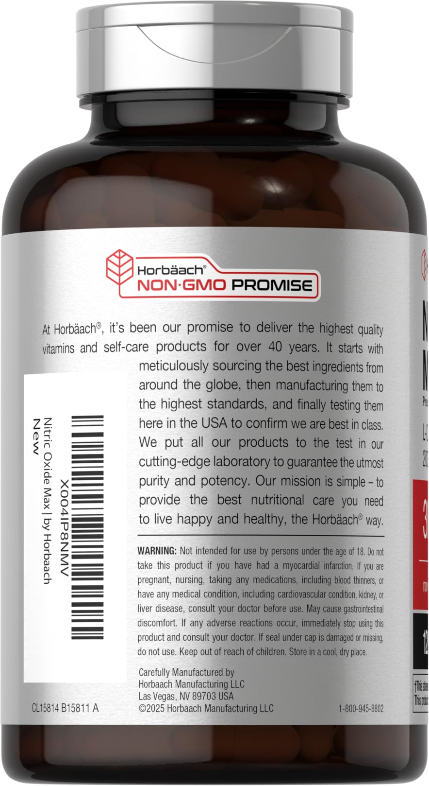 Nitric Oxide Supplement 3000mg 120 Capsules W937523