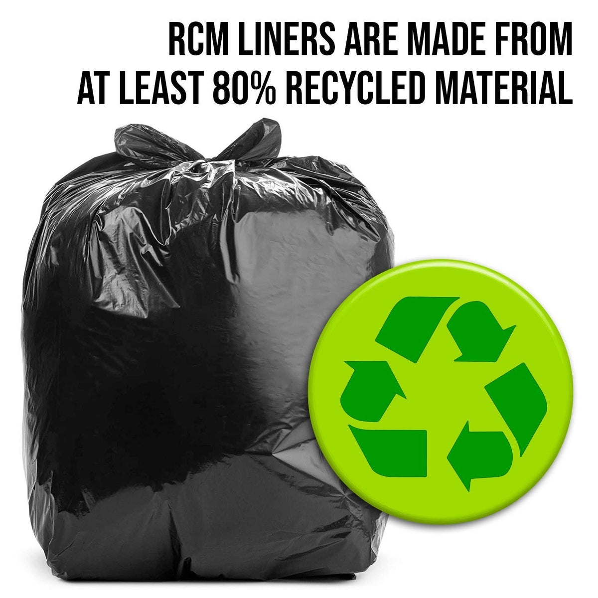 40-45 Gallon Black Heavy Duty Trash Bags Pack of 100 U49529